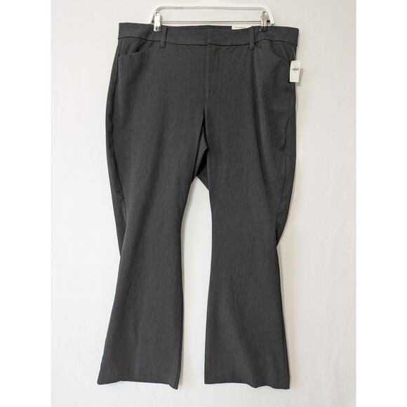 Old Navy Pixie Flare Womens Gray Flare Dress Pants Size 20 Office Career Stretch - Picture 1 of 10